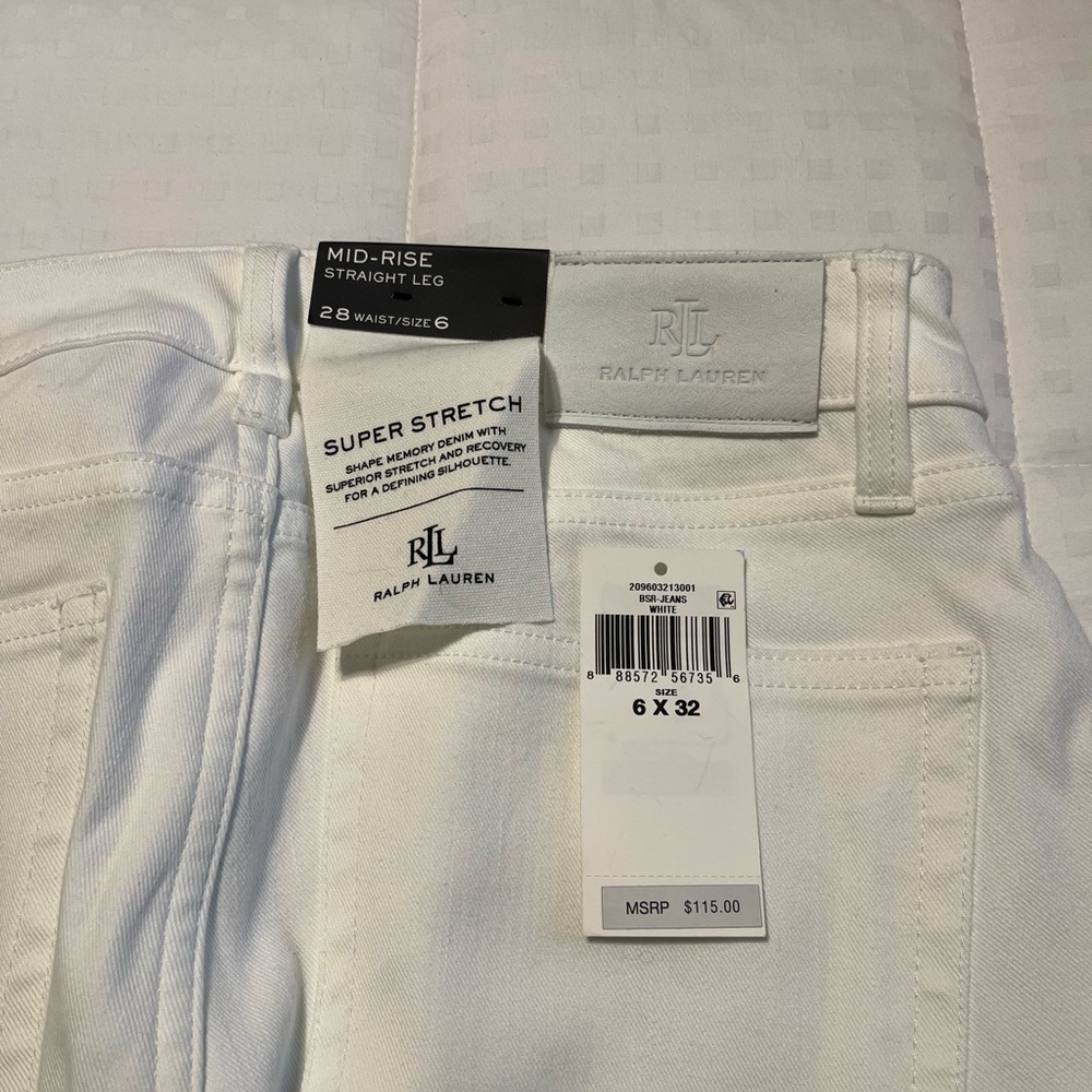 Ralph Lauren Cream Denim Pants